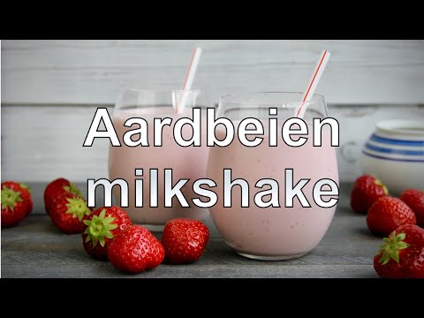 Aardbeien milkshake maken