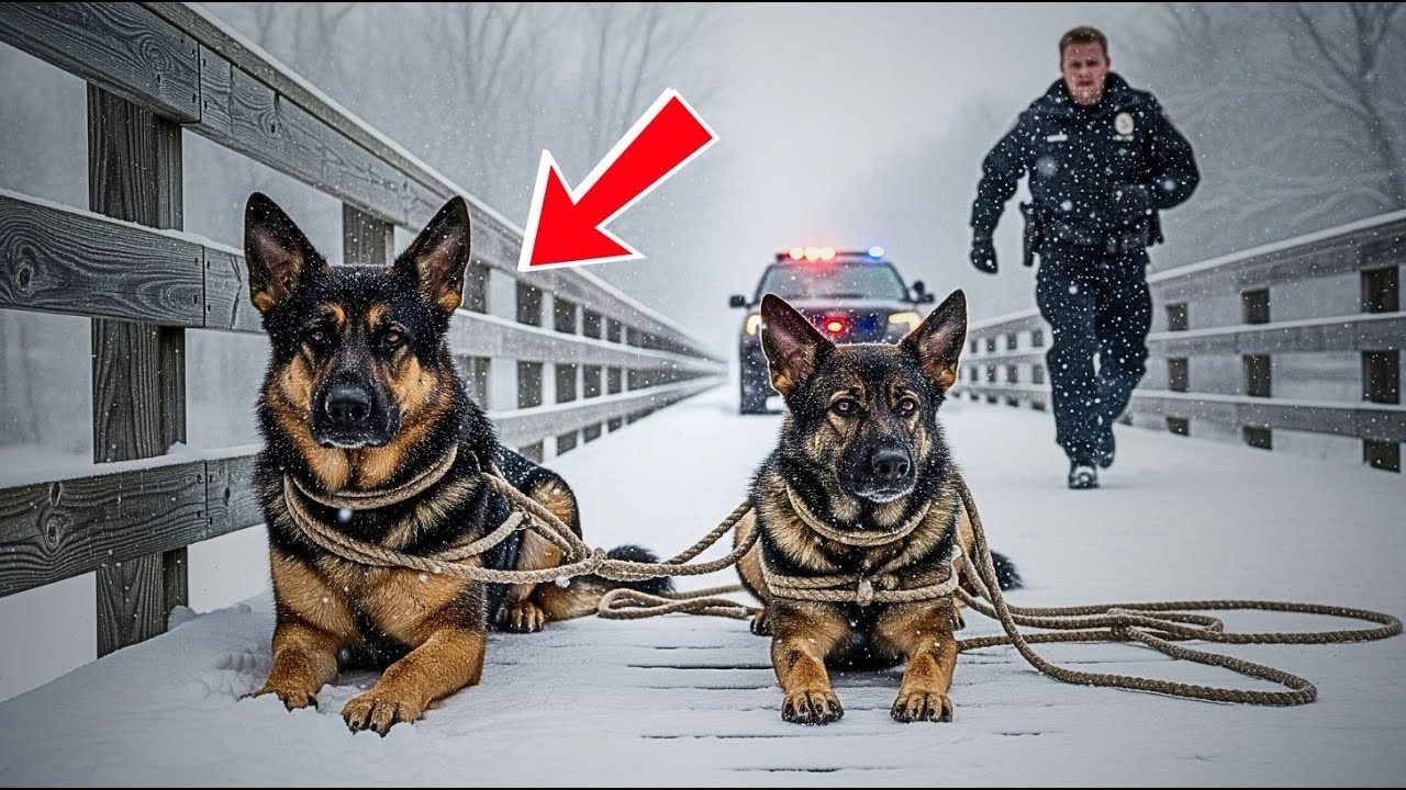 Officer Found Two K9 Dog Tied and Abandoned in Snowstorm—What Happened Next Shocked the Wh