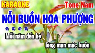 Karaoke Nỗi Buồn Hoa Phượng Tone Nam Nhạc Sống Dễ Hát Nhất 2024 | Thanh Hải