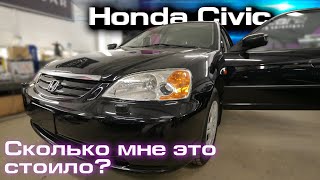 HONDA CIVIC 2001 г. за 200 евро. Сколько стоит привести машину в порядок? Первая химчистка за 20 лет