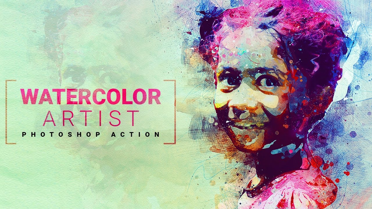 Watercolor Artist Photoshop Action - Youtube