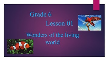 Grade 6-Lesson 1- Wonders of the living world