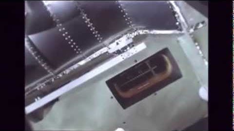 Apollo 11 Mission onboard 16mm camera film, maneuver for docking during lunar orbit.