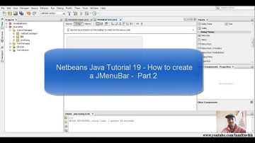Java Swing Tutorial 19   How to create a JMenuBar    Part 2