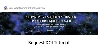ODC-SCI/TBI - How to Request a DOI