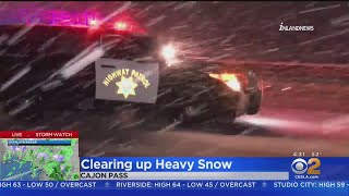 Storm Brings Heavy Snow To The Cajon Pass
