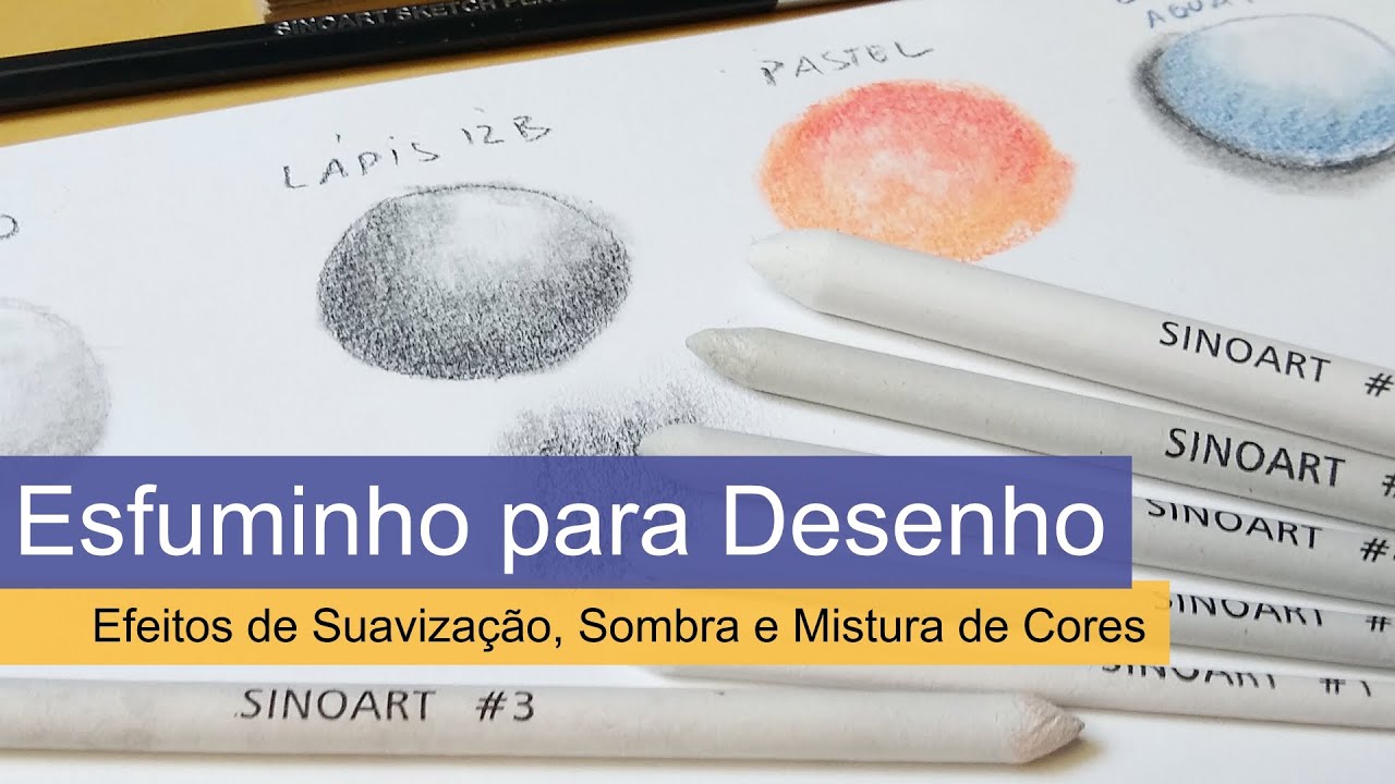 Esfuminho para Desenho Grafite, Carvão, Pastel Seco e Crayon