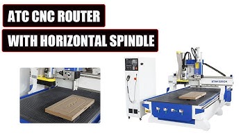 ATC cnc router machine with horizontal spindle