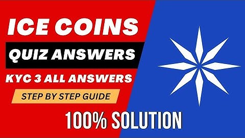 ICE Mining App Quiz KYC 3 | ICE Network KYC 3 Quiz Answers Passed And Get Verified