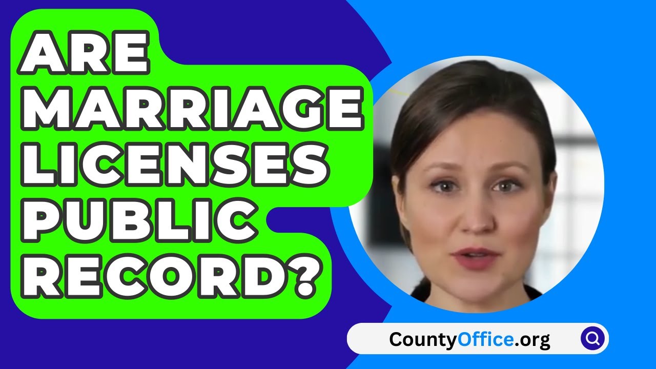 Are Marriage Licenses Public Record CountyOffice YouTube