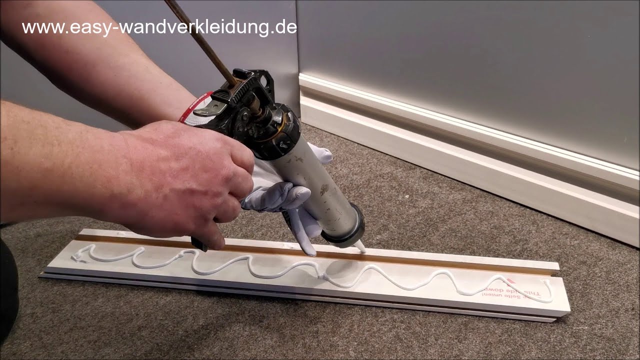 EASY Wandverkleidung - Nr. 5 Die Leisten an die Wand kleben - YouTube