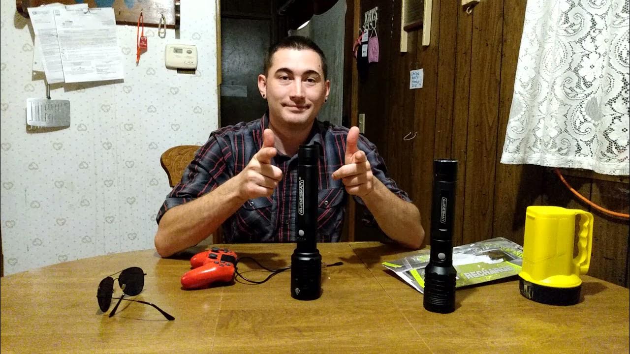 Guidesman 6000 Lumen Rechargeable FlashLight Review ! (Menards) YouTube