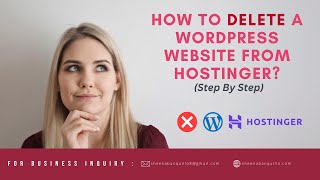How To Completely Delete WordPress Website From Hostinger (Quick &amp; Easy) #hostinger #wordpress