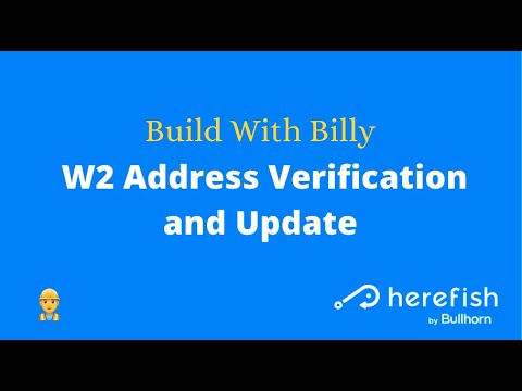 ? BWB - W2 Address Verification and Update