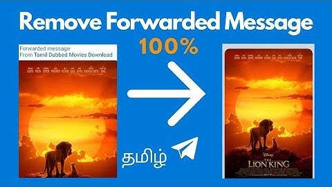 How To Remove File Forward Message in Telegram | Remove File Forward | Tamil |
