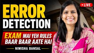 Error Detection | Exam Mai Yeh Rules Baar Baar Aate Hai | Nimisha Bansal