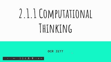 Computational thinking - OCR J277 2.1.1