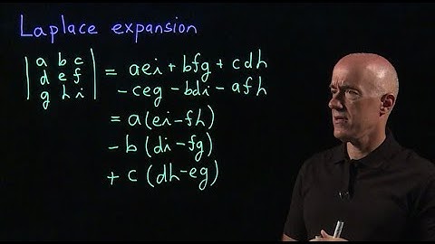 Laplace expansion for computing determinants | Lecture 29 | Matrix Algebra for Engineers