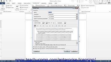 Microsoft Office Word 2013 Tutorial Creating an Index 20.2 Employee Group Training