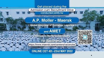 Admission cum Recruitment Drive by MAERSK   Last date to apply 12th may   2022   2023