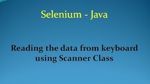 selenium-java-scanner class