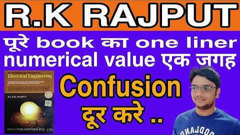 R.K Rajput electrical engineering objective || R.K Rajput numerical bye Success for you