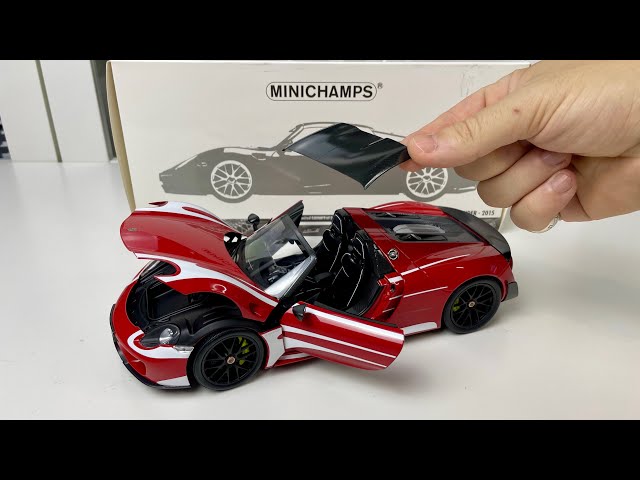 【新品未使用】MINICHAMPS 1/18　ポルシェ 918 スパイダー Amazon | 1/18 ポルシェ 〓 918 スパイダー/グレイ メタリック