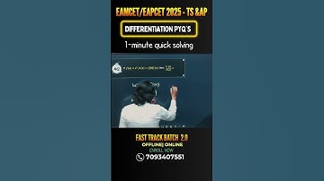 Differentiation PYQs| EAMCET/EAPCET 2025 TS & AP #eamcet #eapcet2025  #shorts