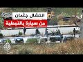 شاهد| لحظة انتشال سيارات الإسعاف جثمان "شهيد" إثر استهداف سيارة في النبطية