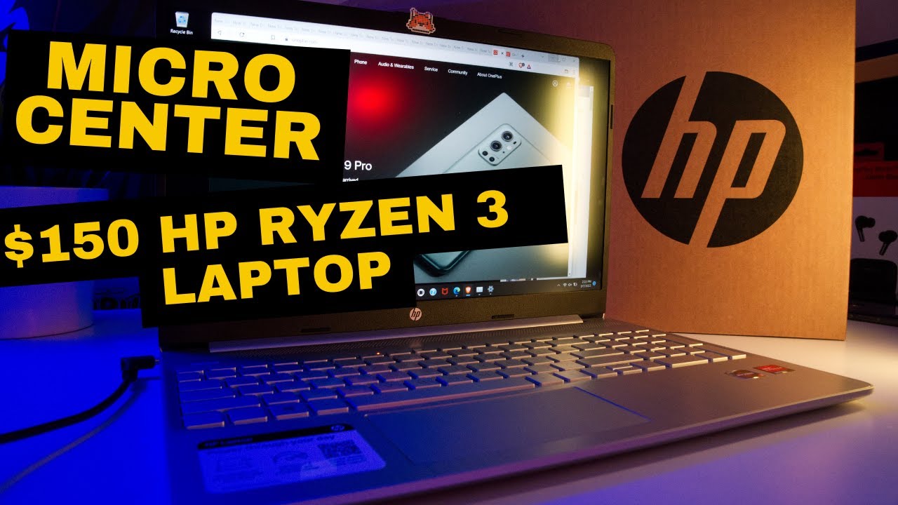 Micro Center $150 HP Ryzen 3 Laptop First Impressions! HP 15-ef1082nr -  YouTube