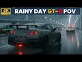 R35 GT-R POV Driving in the Rain on Japanese Highway⛩️. Pure Car ASMR | No Music | No Voice | 4K HDR