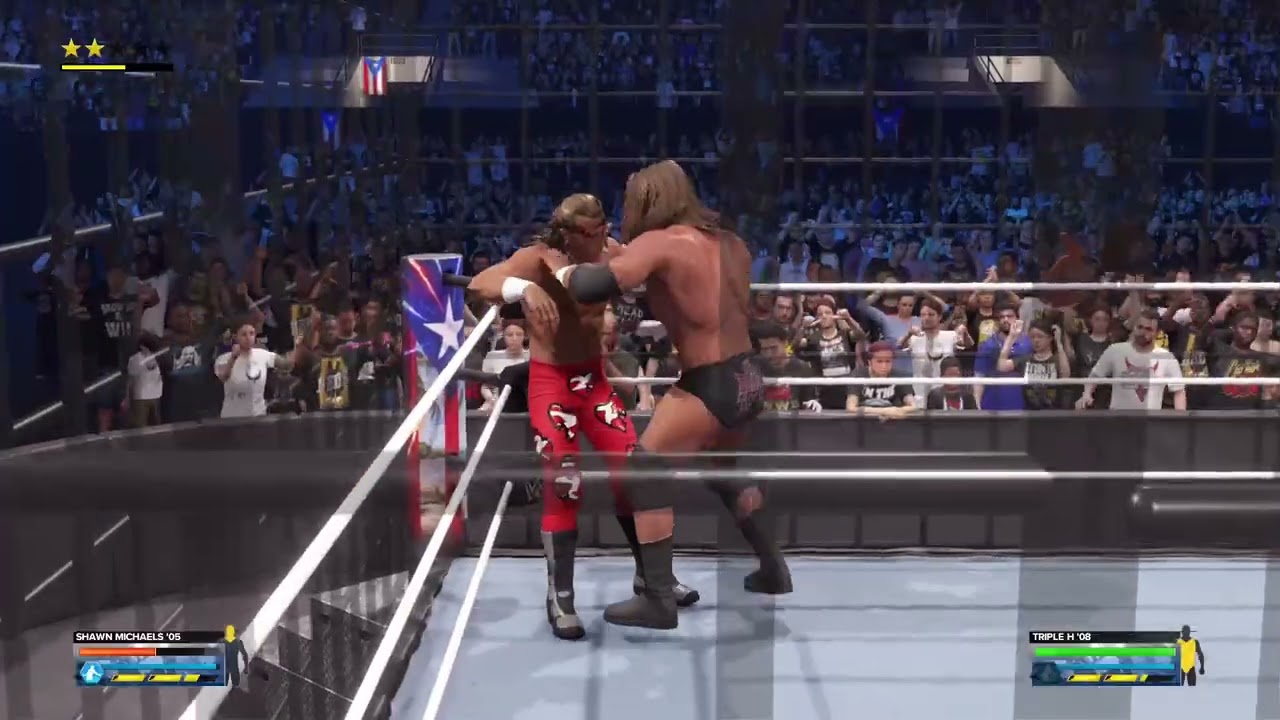WWE 2K24 Shawn Michaels Vs Triple H (Steel Cage Match)