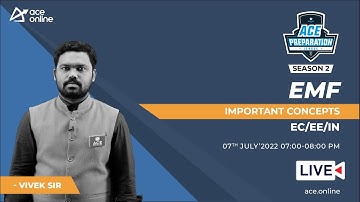 EMF - Important Concepts for GATE 2023/24 by Vivek Sir | EC/EE/IN | ACE Online Live