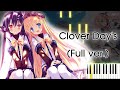 【クローバーデイズ OP】Clover Day's/真理絵 (フル) ピアノアレンジ