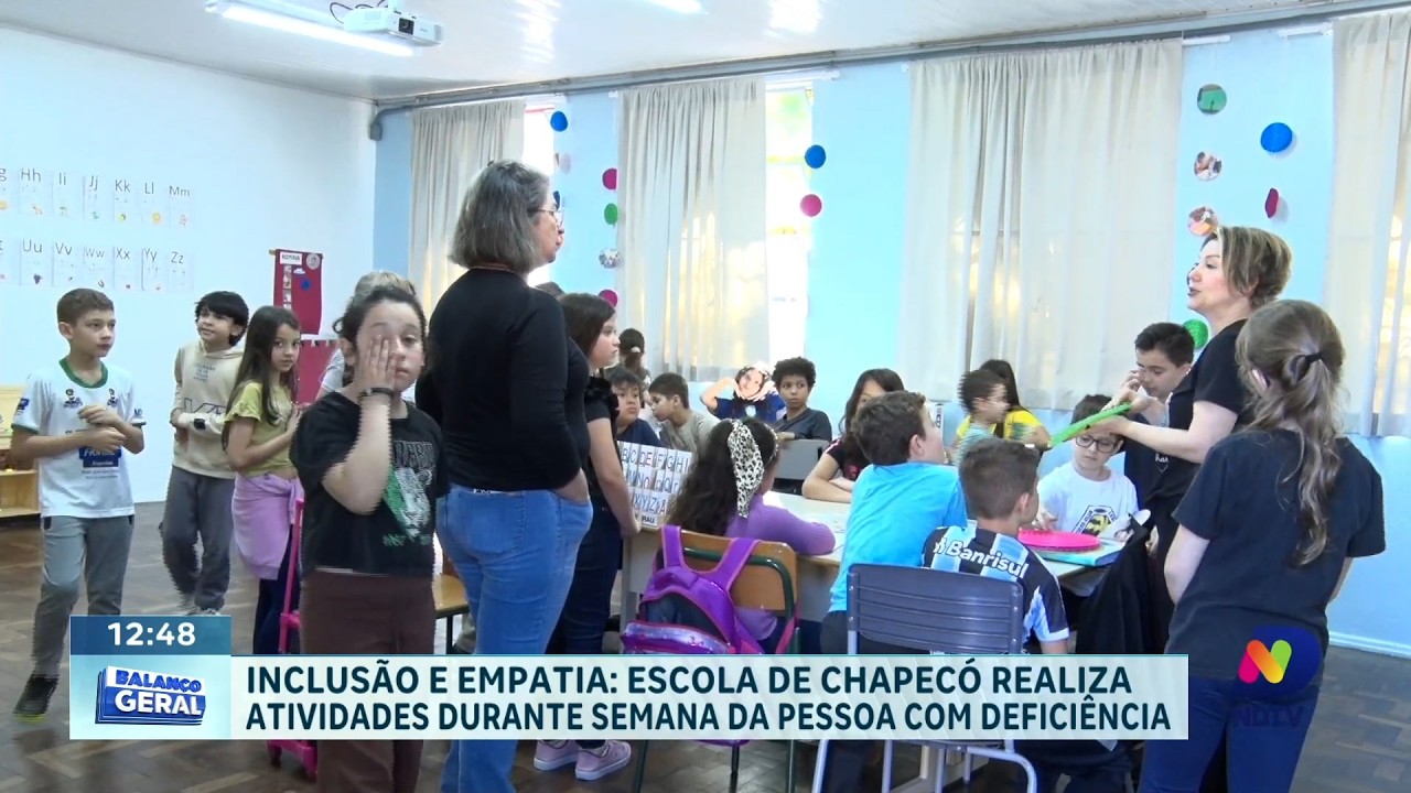 Inclusão e empatia: escola de Chapecó realiza atividades durante semana da pessoa com deficiência