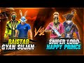 Raistar GyanSujan 🆚 Sniper lord & Happy Prince | Duo Challenge 2 Vs 2 | Garena Free Fire