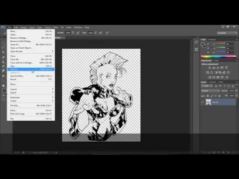 How to Clean Line Art In Photoshop CS (Separating Lines From Background)