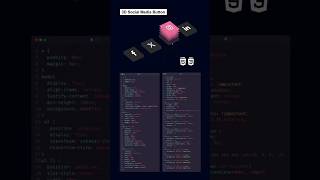 #video #coding #3d 3D Social Media Buttons UI 🔥 HTML CSS Tutorial #python #programming #html #css