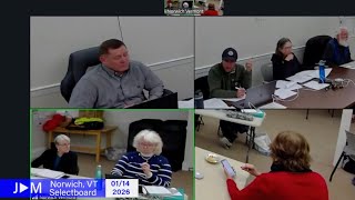 Norwich Selectboard Meeting 01/14/2026