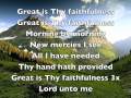 Great is thy faithfulness