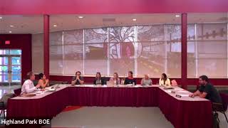 September 14th 2026, Highland Park Board of Education Meeting