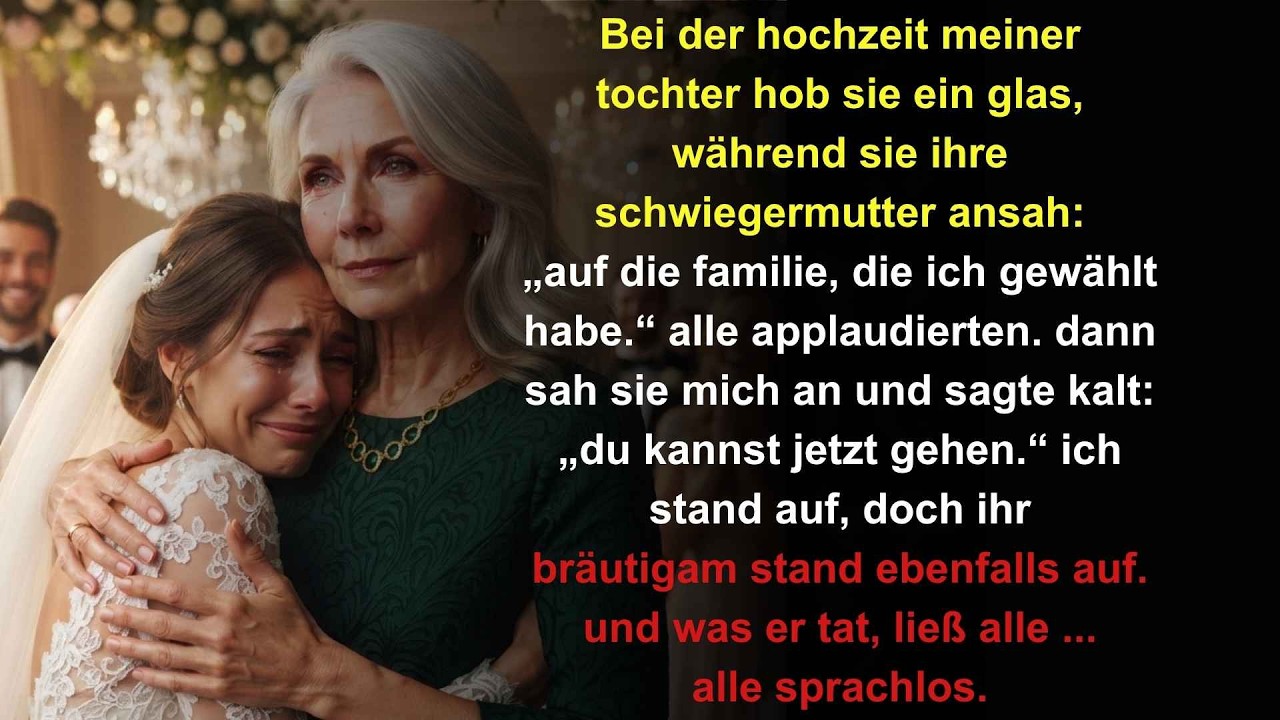 Meine Tochter erhob ihr Glas, lächelte ihre Schwiegereltern an – und dann traf mich ihr Blick. „Deine Zeit hier ist vorbei. Du kannst jetzt gehen.“ Zweihundert Gäste starrten auf mich, die Mutter...