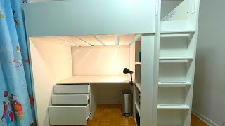 Assembling IKEA SMÅSTAD Loft Bed || Bunk Bed with Built in Desk