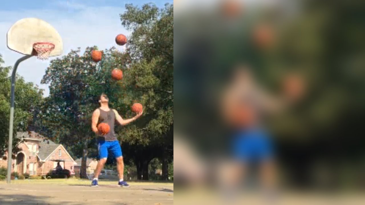 Guy juggles five basketballs at once... YouTube