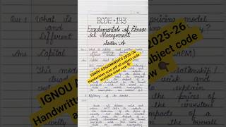 IGNOU SOLVED ASSIGNMENT SEPTEMBER 2025-26/ #ignousolvedassignment #scanpdf #ignou2025 #viralshorts