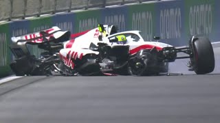 MICK SCHUMACHER MASSIVE QUALIFYING CRASH - 2022 F1 @ Jeddah