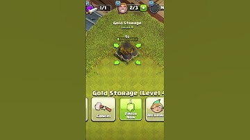 GOLD STORAGE LEVEL 1 TO MAX #coc #clashofclans #viral #shorts