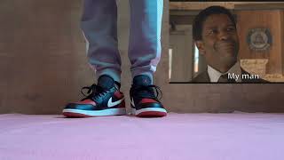 Nike Air Jordan 1 Low Alternate Bred Toe #On Feet View