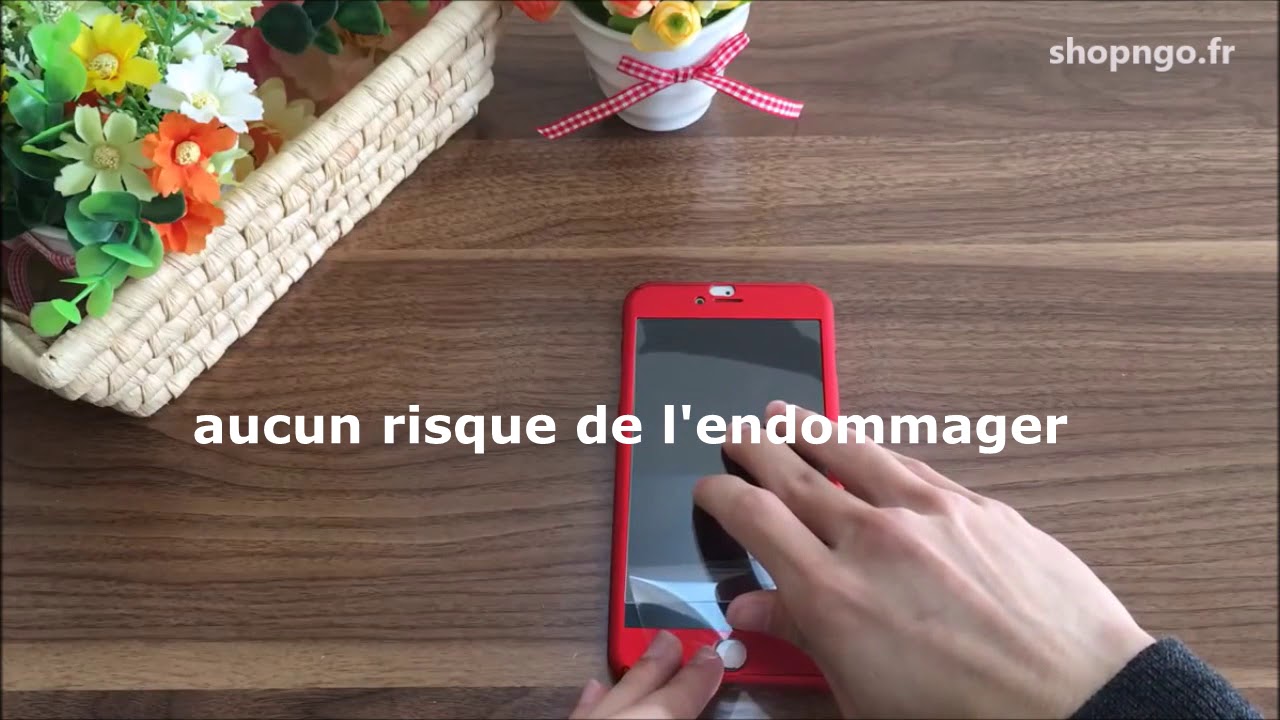 Coque rigide 360° pour iPhone 5/6/7/8/X + vitre