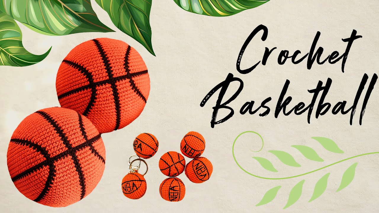How To Crochet Basketball Keychain🏀| Ball Amigurumi | Móc Khóa Quả Bóng Rổ | Linh Len